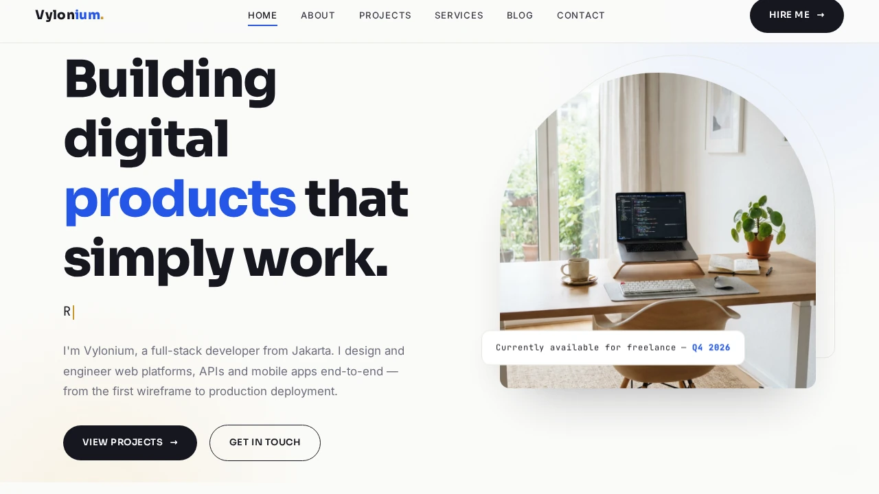 Website portofolio developer Vylonium